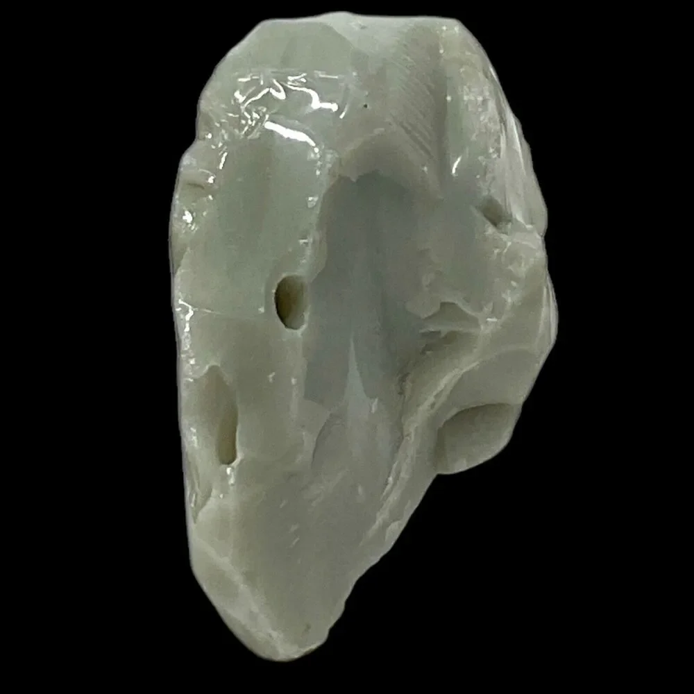 Light Farmhouse Gray Art Glass Cullet Glowing Uranium‎ Manganese Slag #5GX13